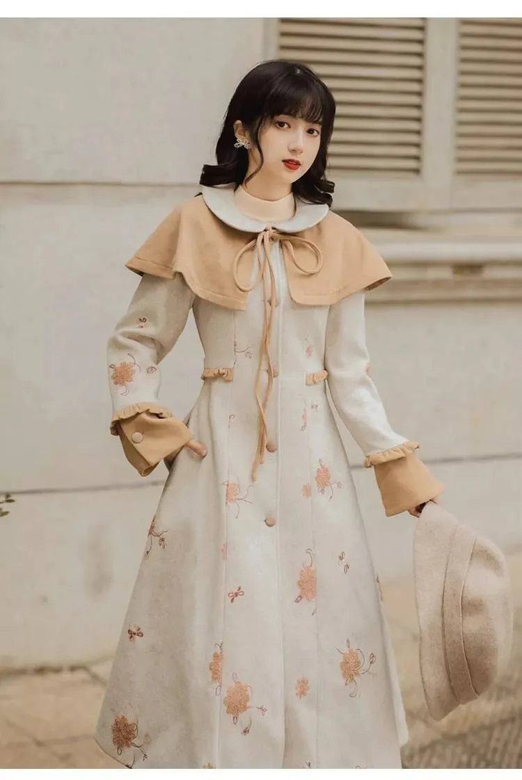 Matilde coat, Vintage 80s wool coat, Vintage French Paris coat, Vintage women coat, Vintage cape coat, retro coat, 60s 50s 40s coat