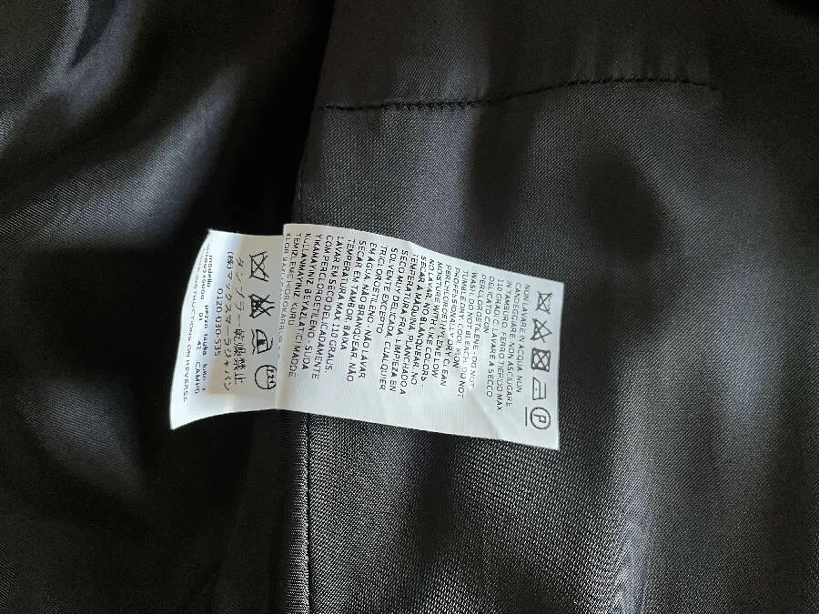 MaxMara women's black wool belted fitted coat with pleated skirt
