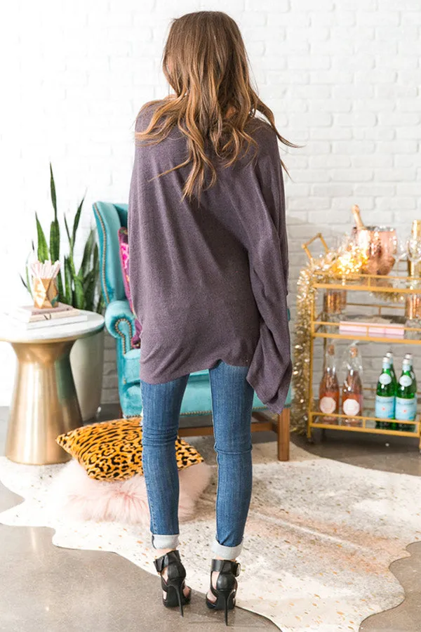 Meet Me In Napa Tunic in Dark Purple