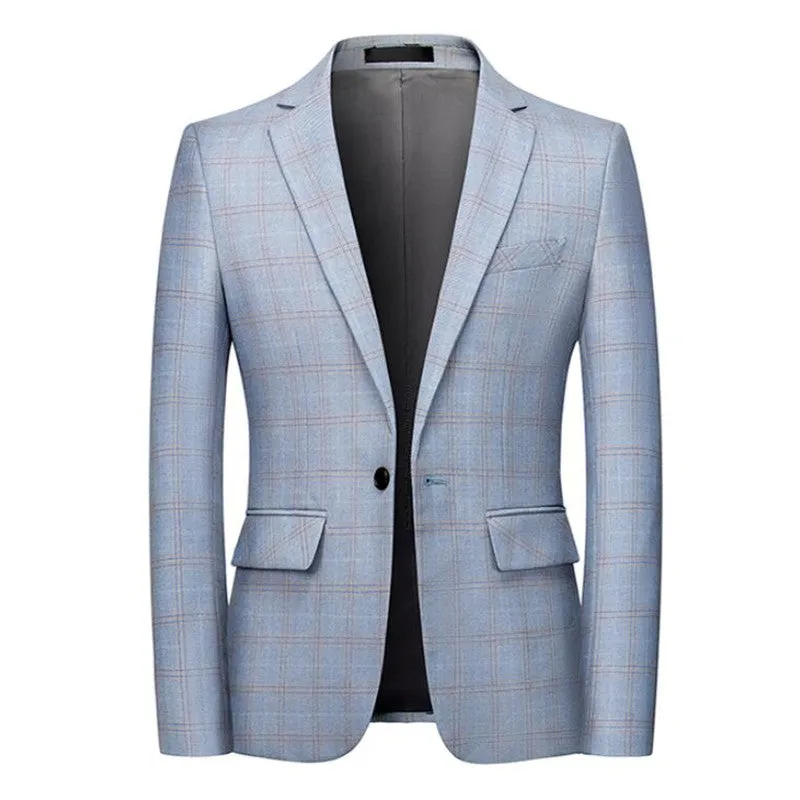 Men's Slim Fit British Check Small Blazer