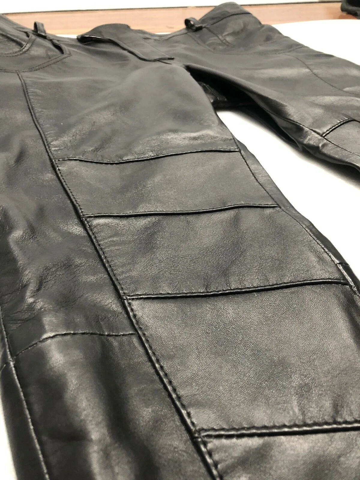 Mens Soft Leather Genuine Sheep Leather Party Pants Slim Fit Real Leather Pant