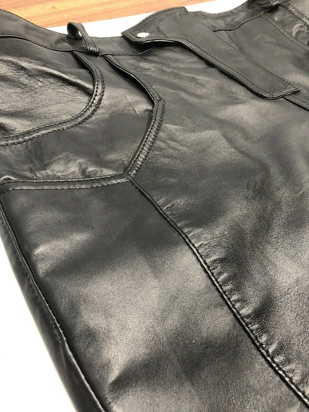 Mens Soft Leather Genuine Sheep Leather Party Pants Slim Fit Real Leather Pant
