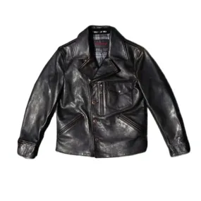 Men's Tea Core Horsehide Leather Jacket - Motorcycle Style Outwear