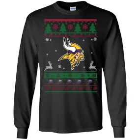 Minnesota Vikings Logo Football Teams Ugly Christmas Sweater Men Long SLeeve Shirt