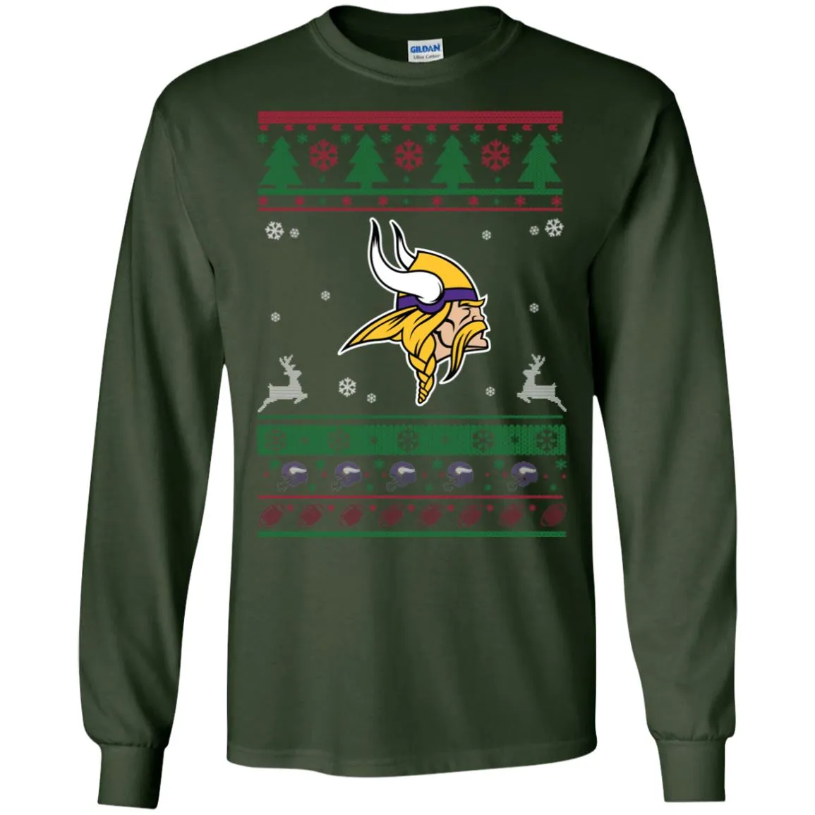 Minnesota Vikings Logo Football Teams Ugly Christmas Sweater Men Long SLeeve Shirt