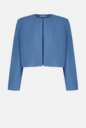 Mirca Jacket In Indigo Double Crepe