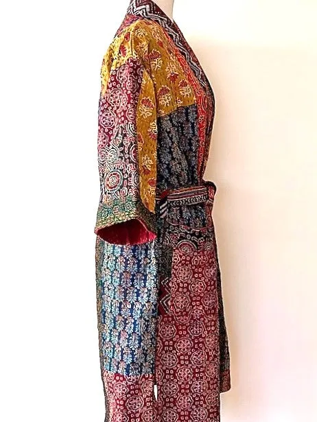 Mixed Print Patchwork Kimono Jacket Is Complex And Luxe