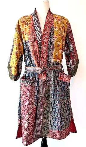 Mixed Print Patchwork Kimono Jacket Is Complex And Luxe
