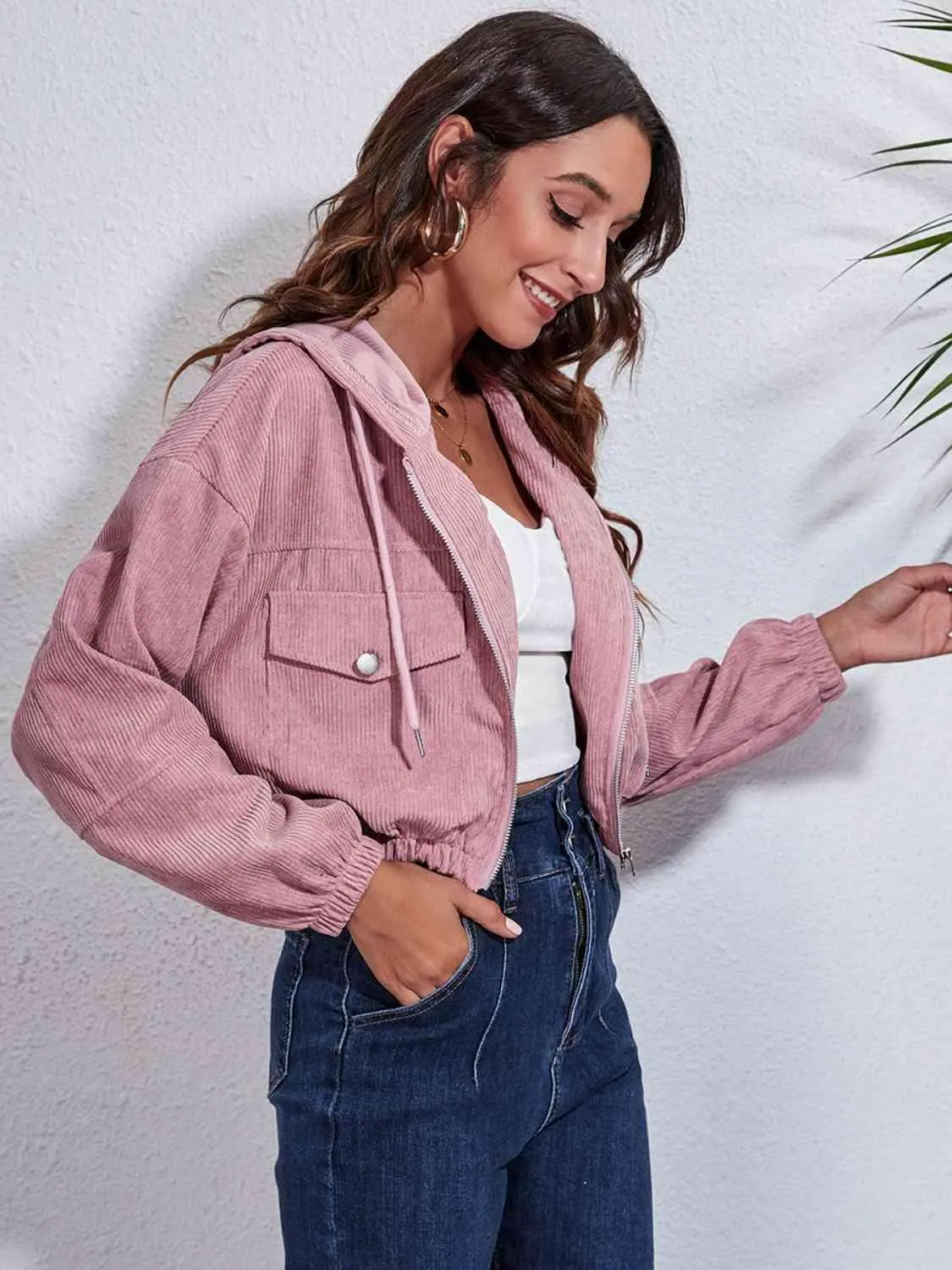 Modern Warmth Cropped Hooded Jacket