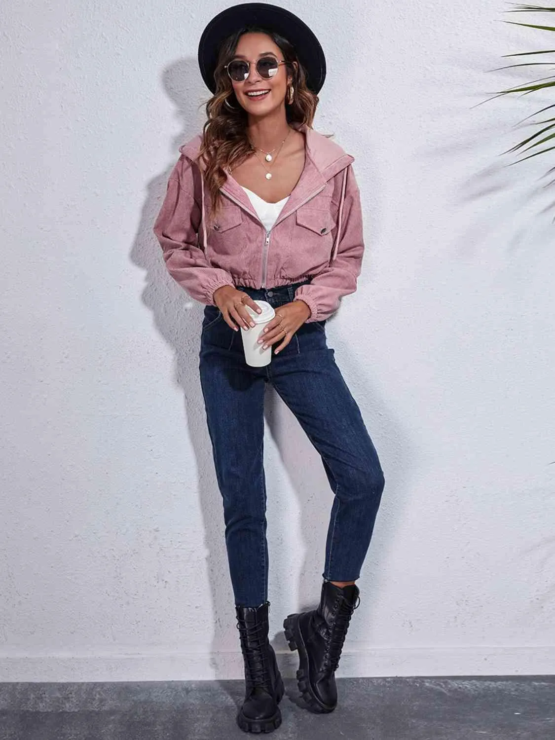 Modern Warmth Cropped Hooded Jacket