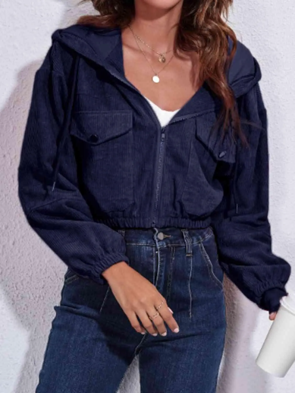 Modern Warmth Cropped Hooded Jacket