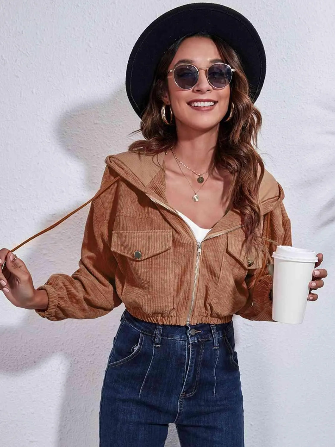 Modern Warmth Cropped Hooded Jacket