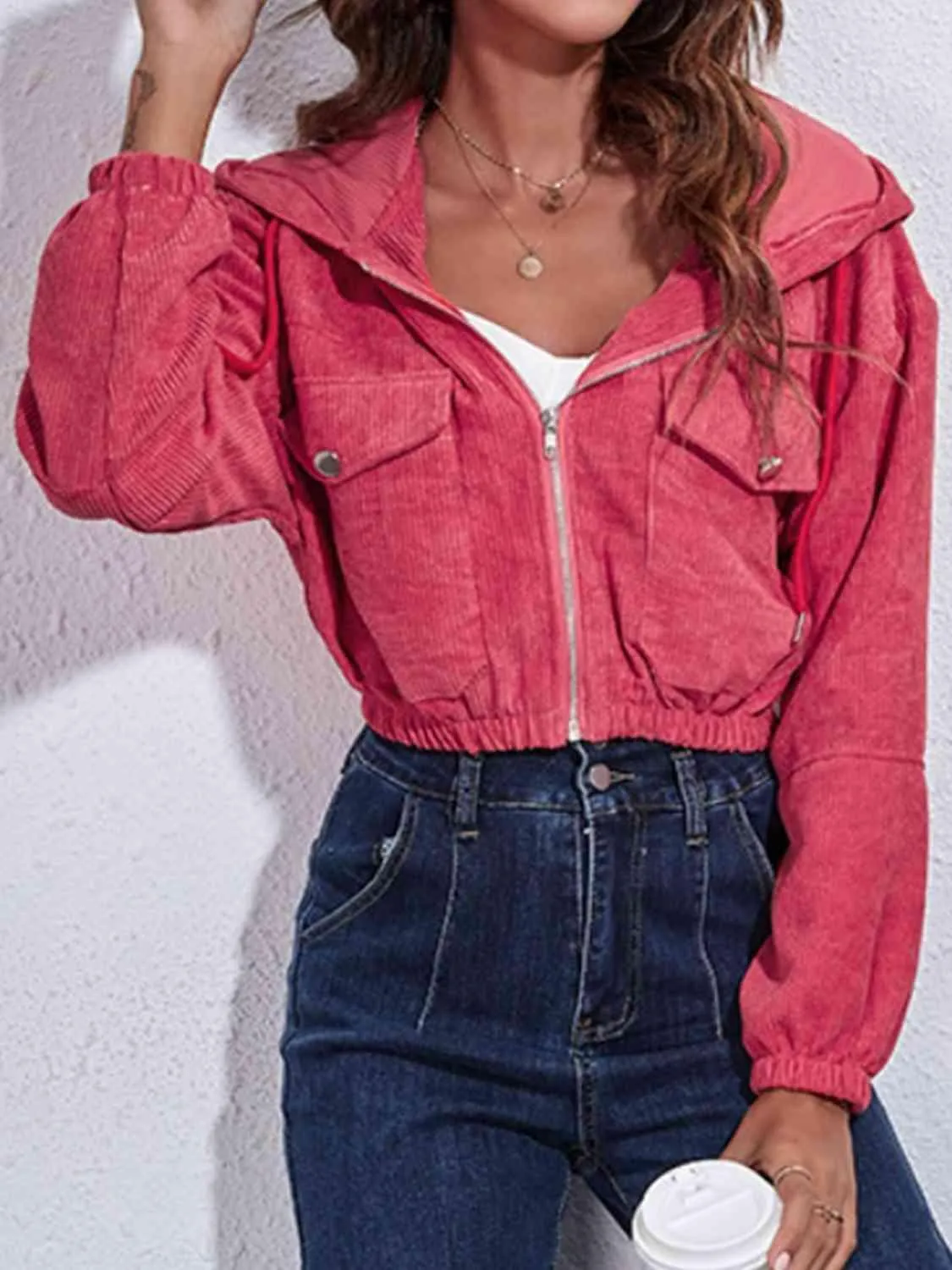 Modern Warmth Cropped Hooded Jacket