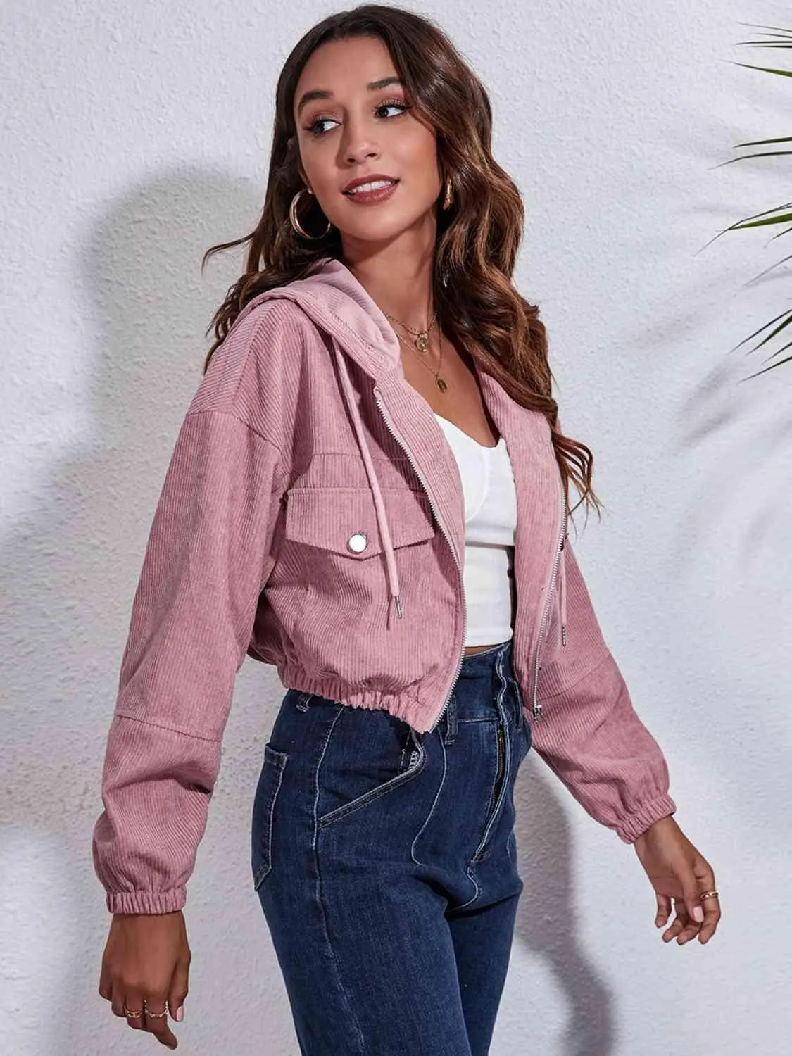 Modern Warmth Cropped Hooded Jacket