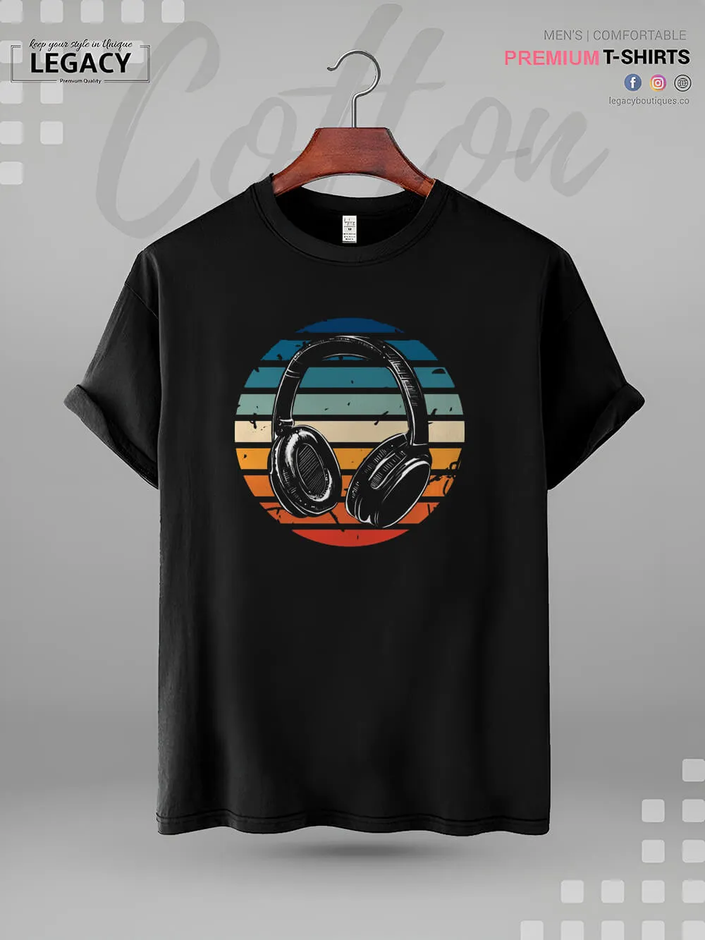 Music Is Life Graphic Print High Quality Men's T-Shirt In Lowest Price