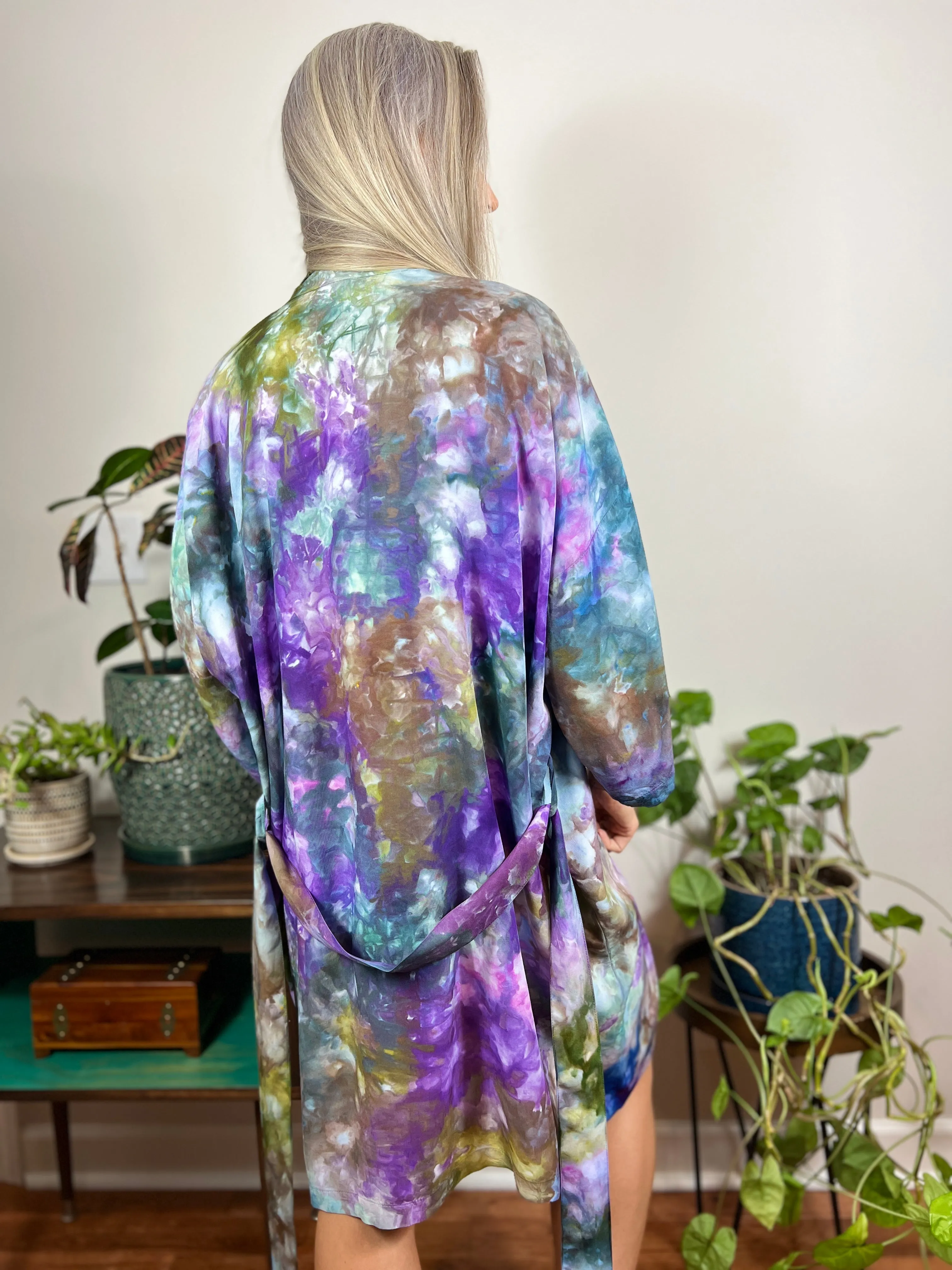 Mystical forest kimono robe