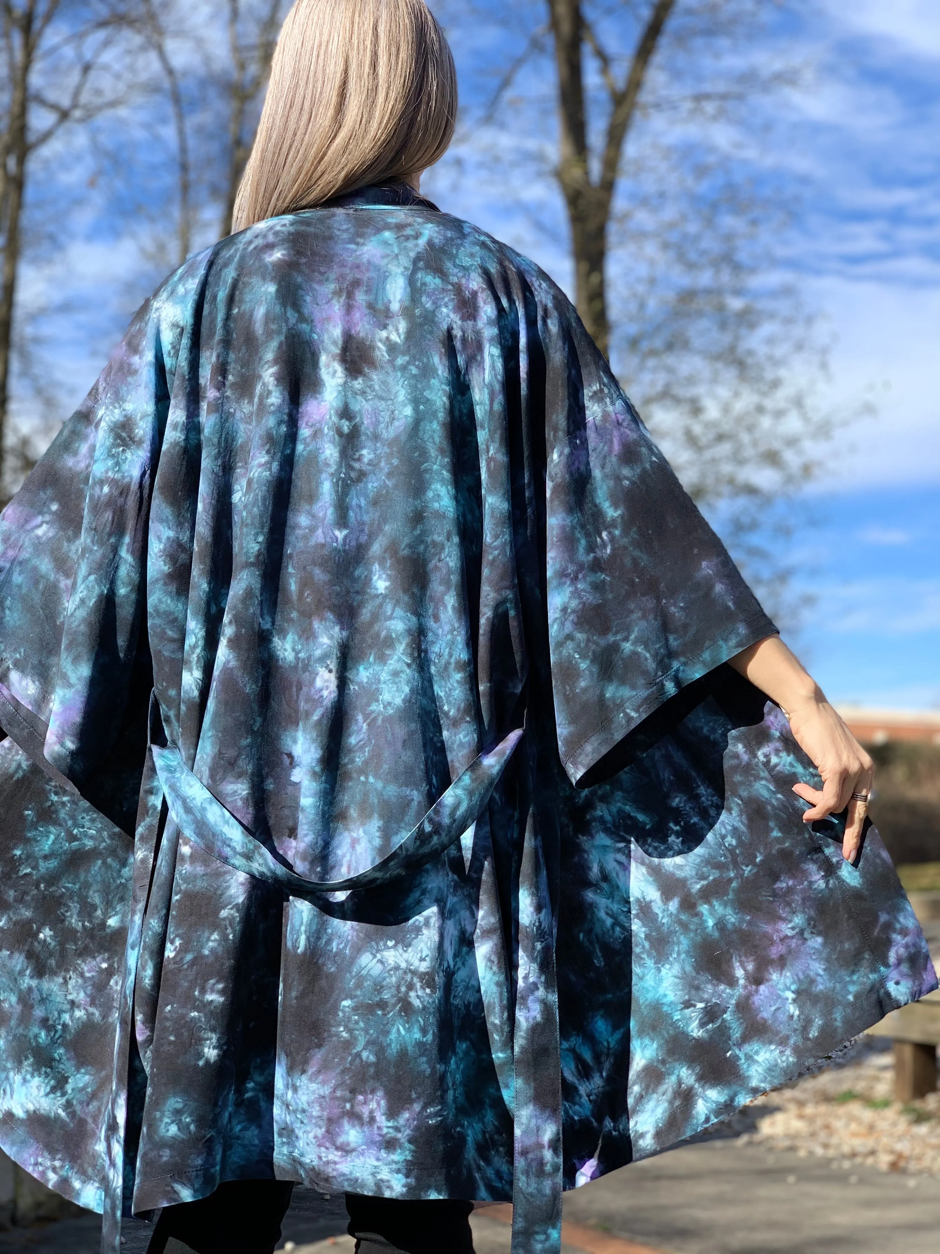 Mystical forest kimono robe