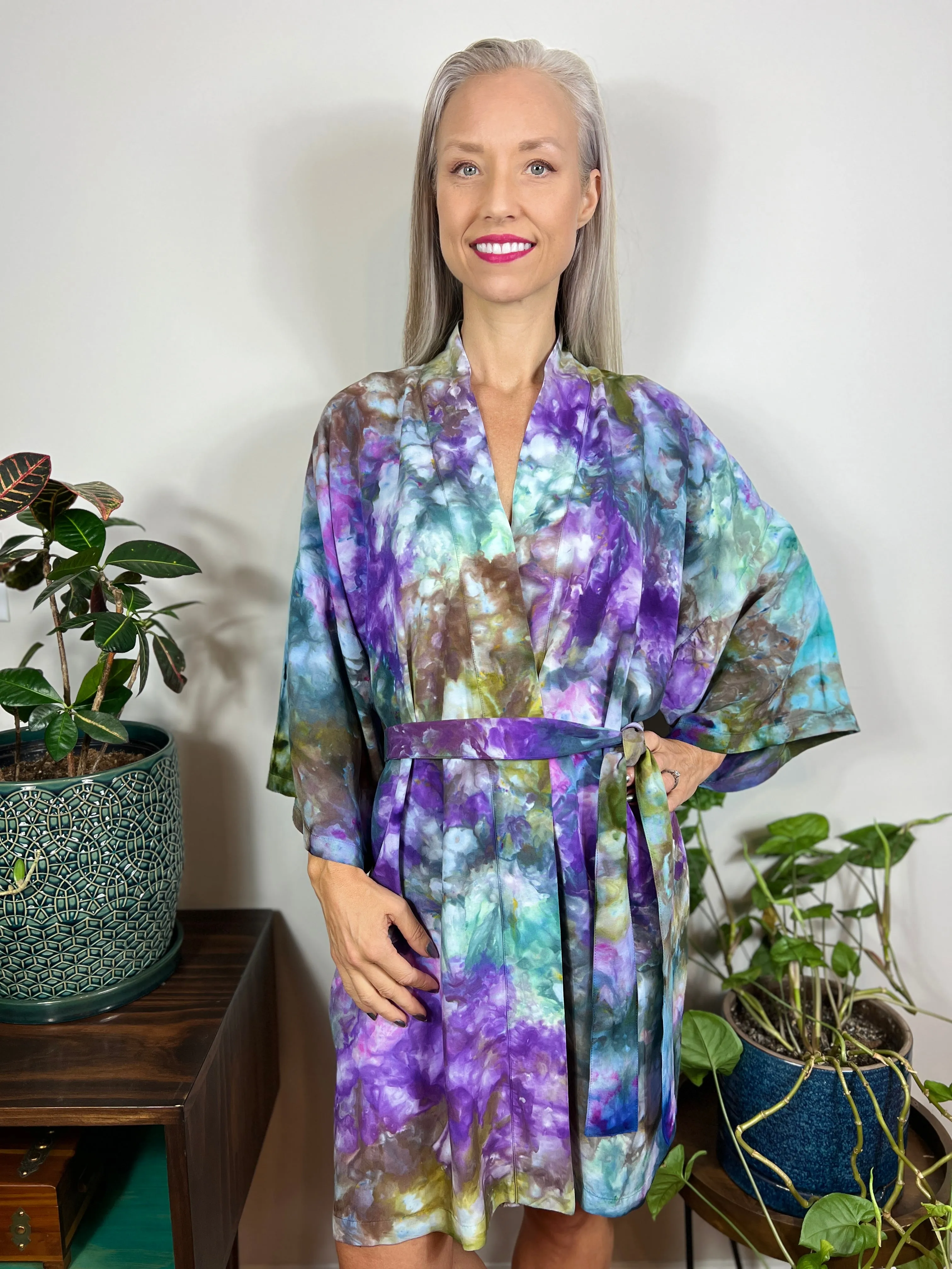 Mystical forest kimono robe
