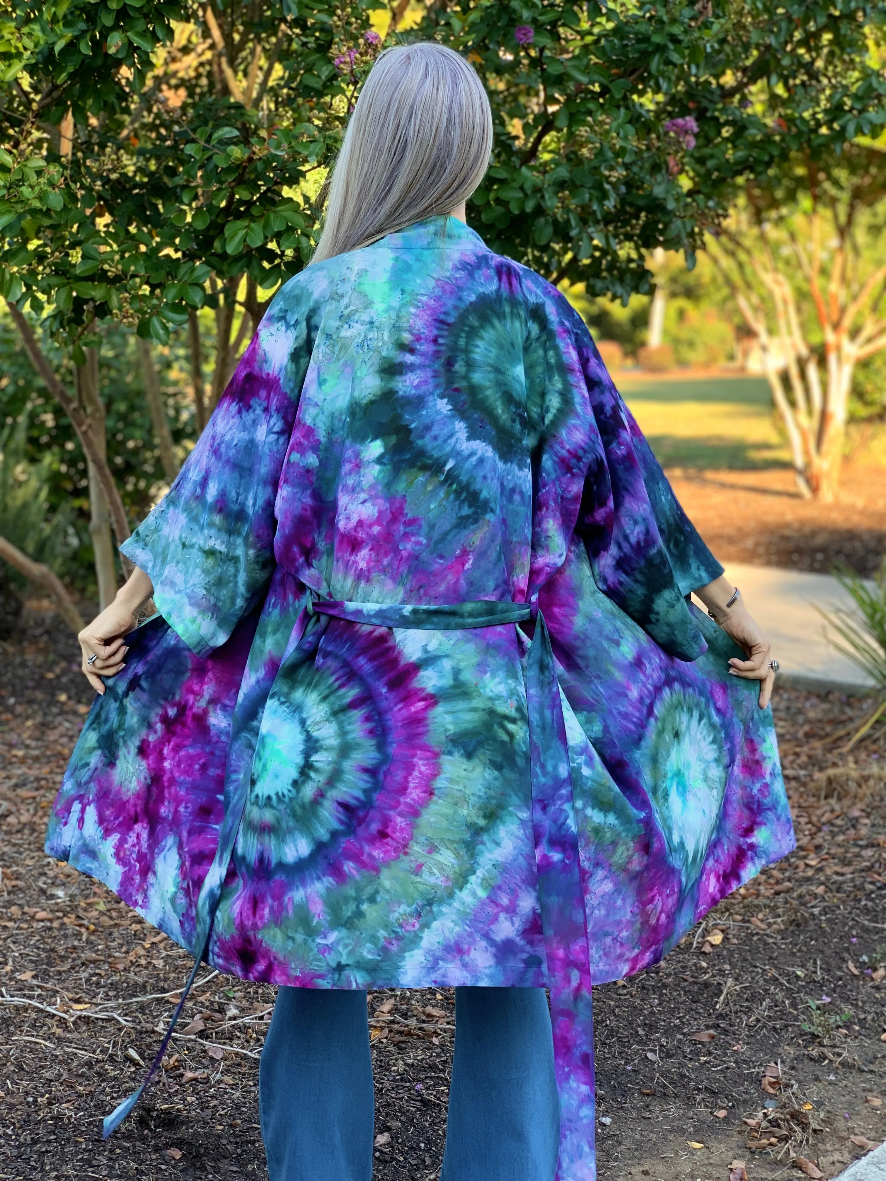 Mystical forest kimono robe