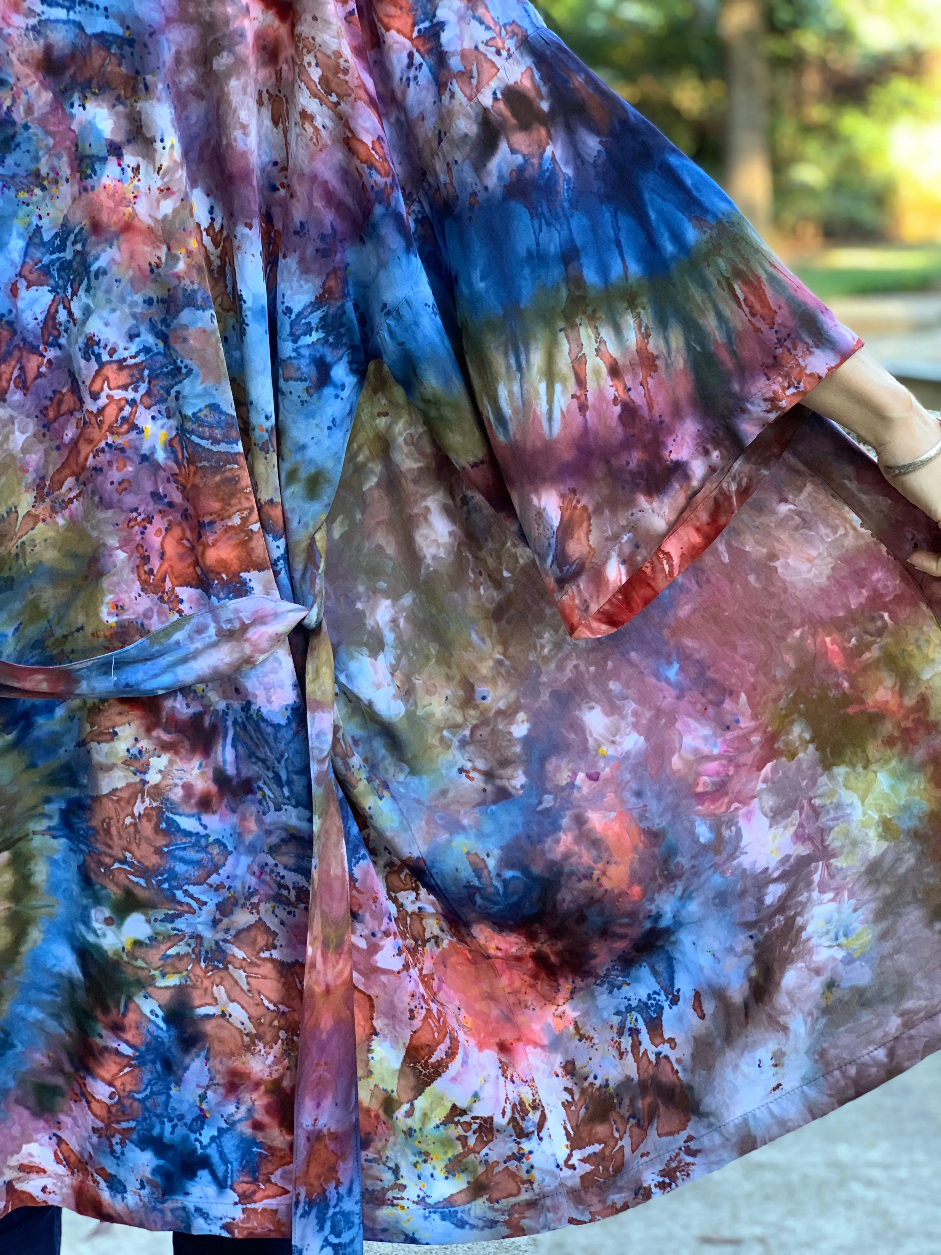 Mystical forest kimono robe