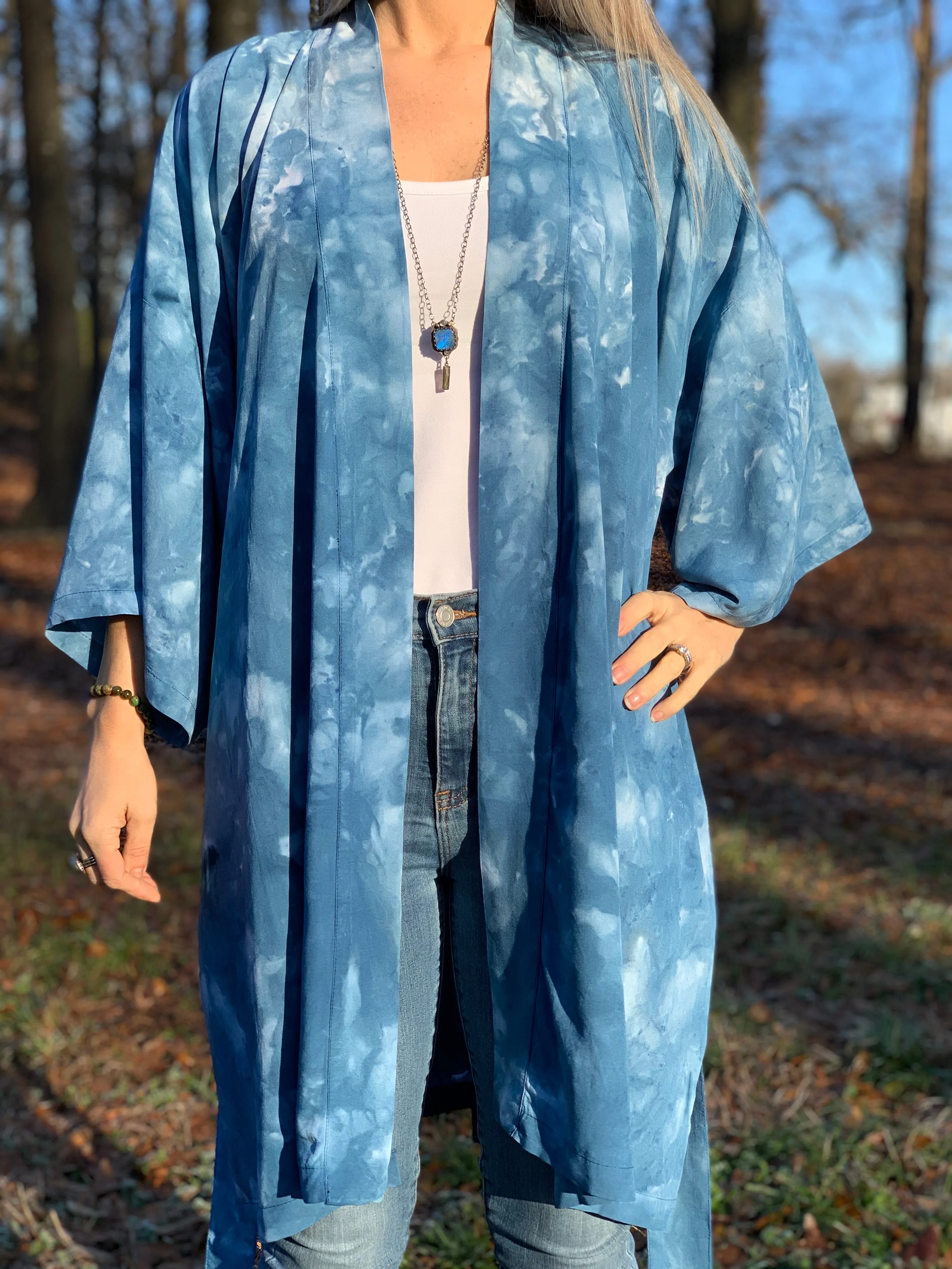 Mystical forest kimono robe