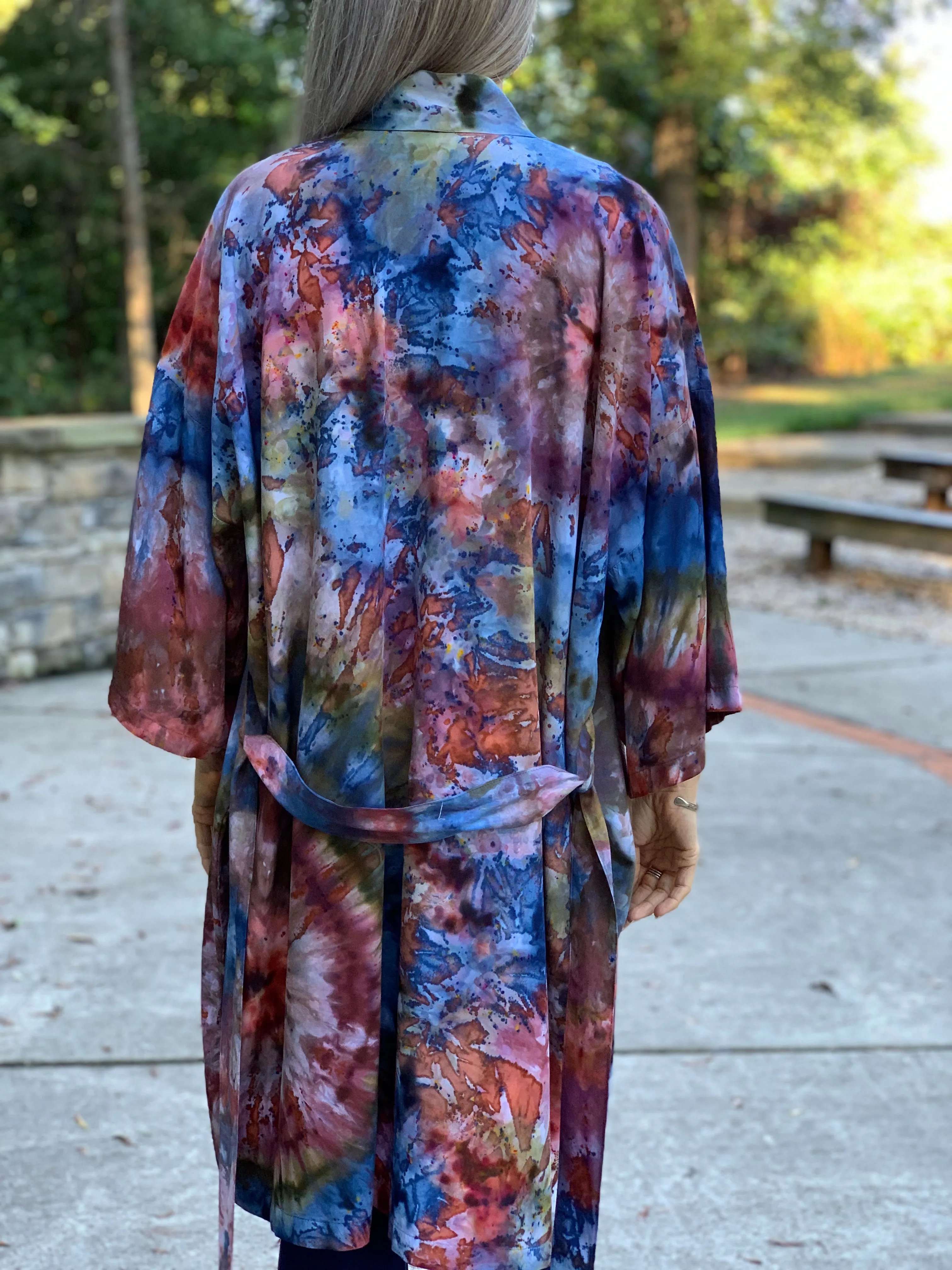 Mystical forest kimono robe