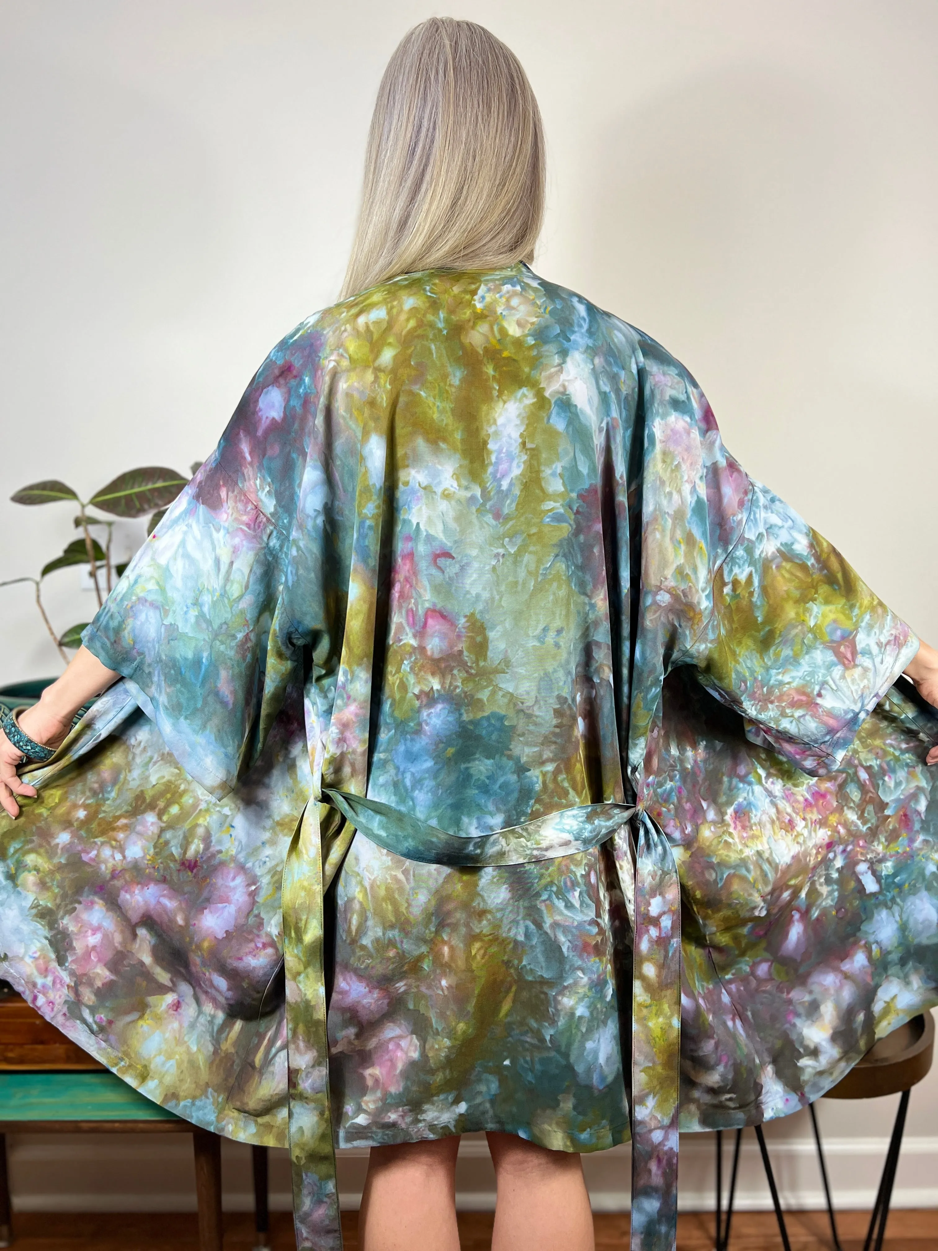 Mystical forest kimono robe
