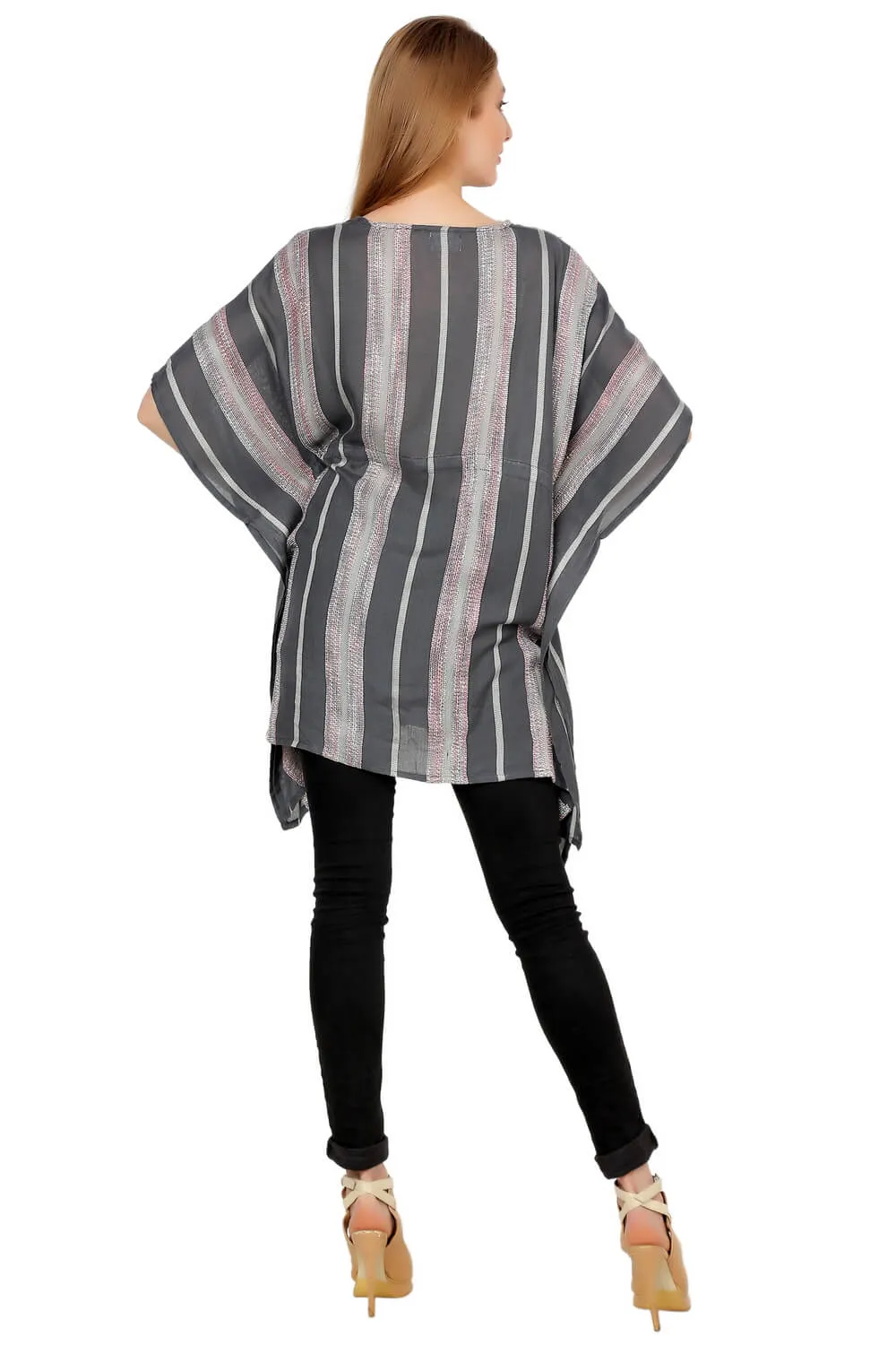 Nautical Chic Front Tie Kimono