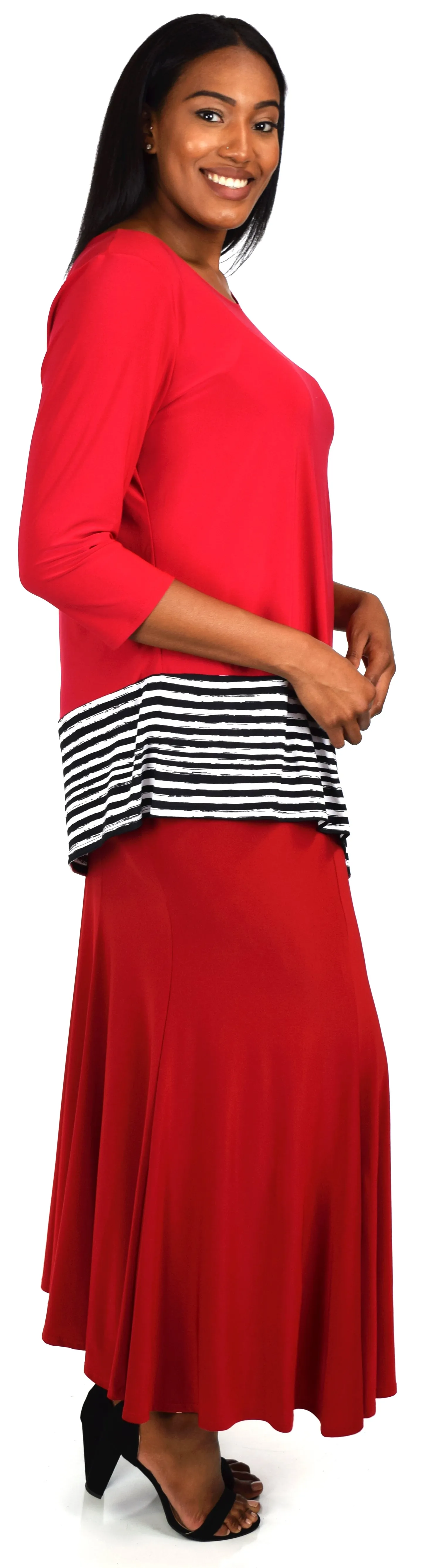 New Artsy Asymmetrical Tunic,  Lagenlook Tunic, 2 Tone Tunic, Plus size Tunic, Attention getter and designer Small to 3XL