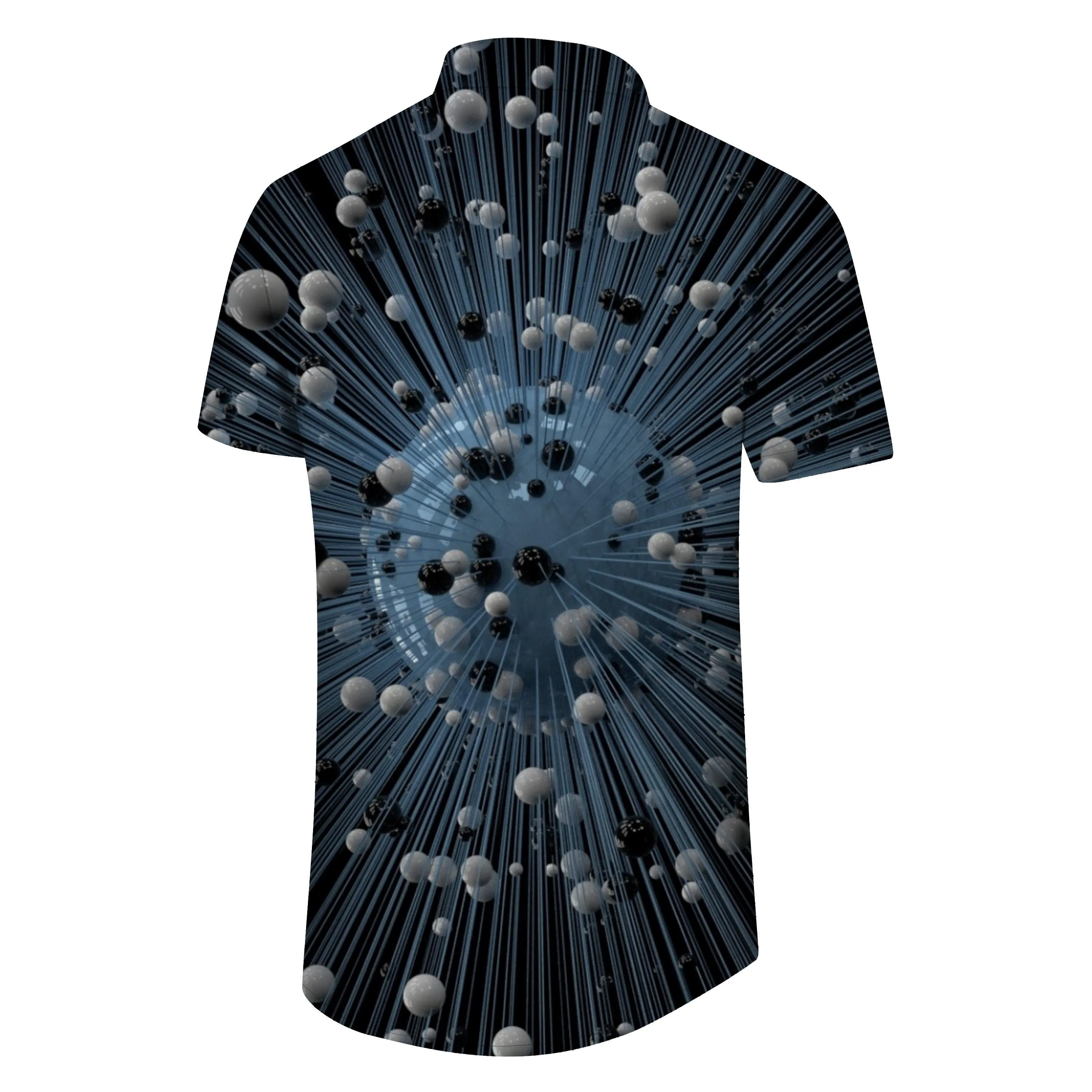 New Men's Surf Abstract Casual Style Printed Graphic Hawaiian Button Shirt Short Sleeve Beachwear Fun