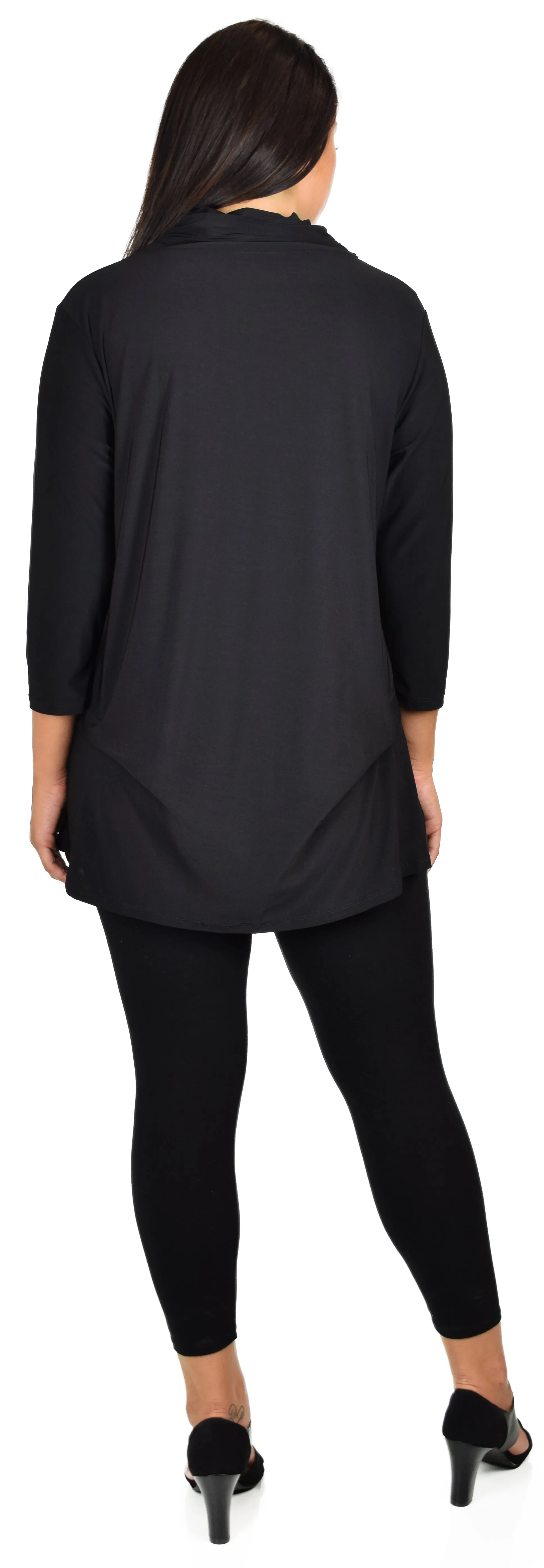 New Travelers Turtle neck Plus size top, lagenlook Designer tunic with details