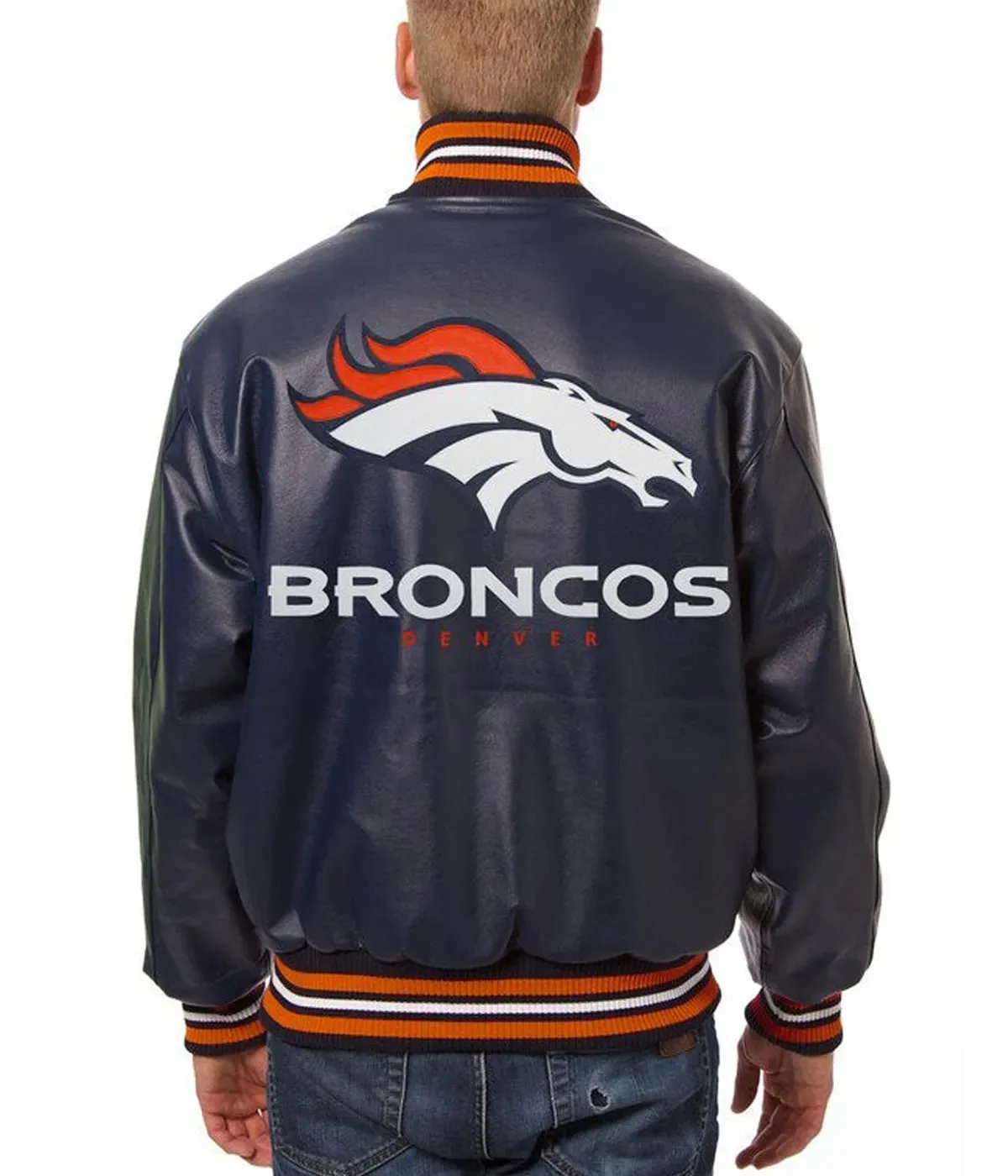 NFL Denver Broncos Leather Jacket Men and Women