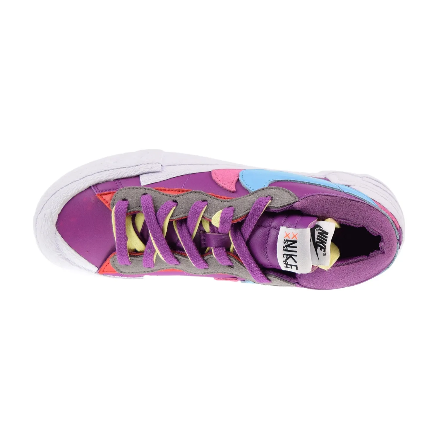 Nike Blazer Low Sacai KAWS Men's Shoes Purple Dusk-Aqua-Pink