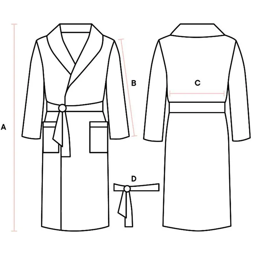 Nimes Linen One Size Bathrobe White