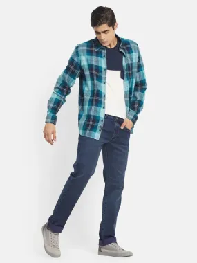 Octave Men Blue Straight Fit Mildly Distressed Light Fade Jeans
