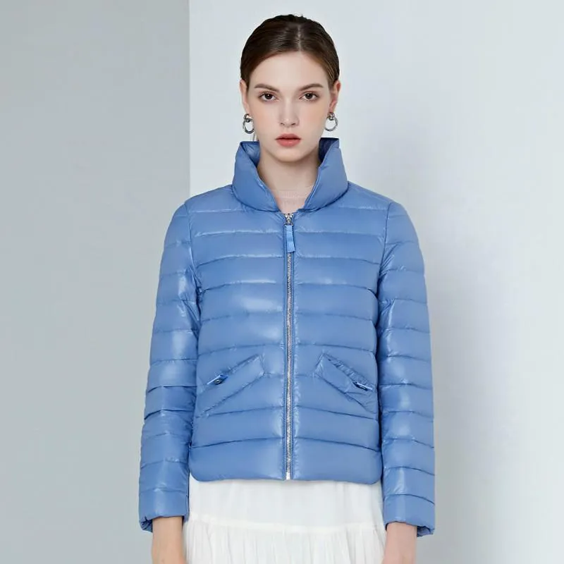 Outdoor Stylish Short Zipper Down Jacket