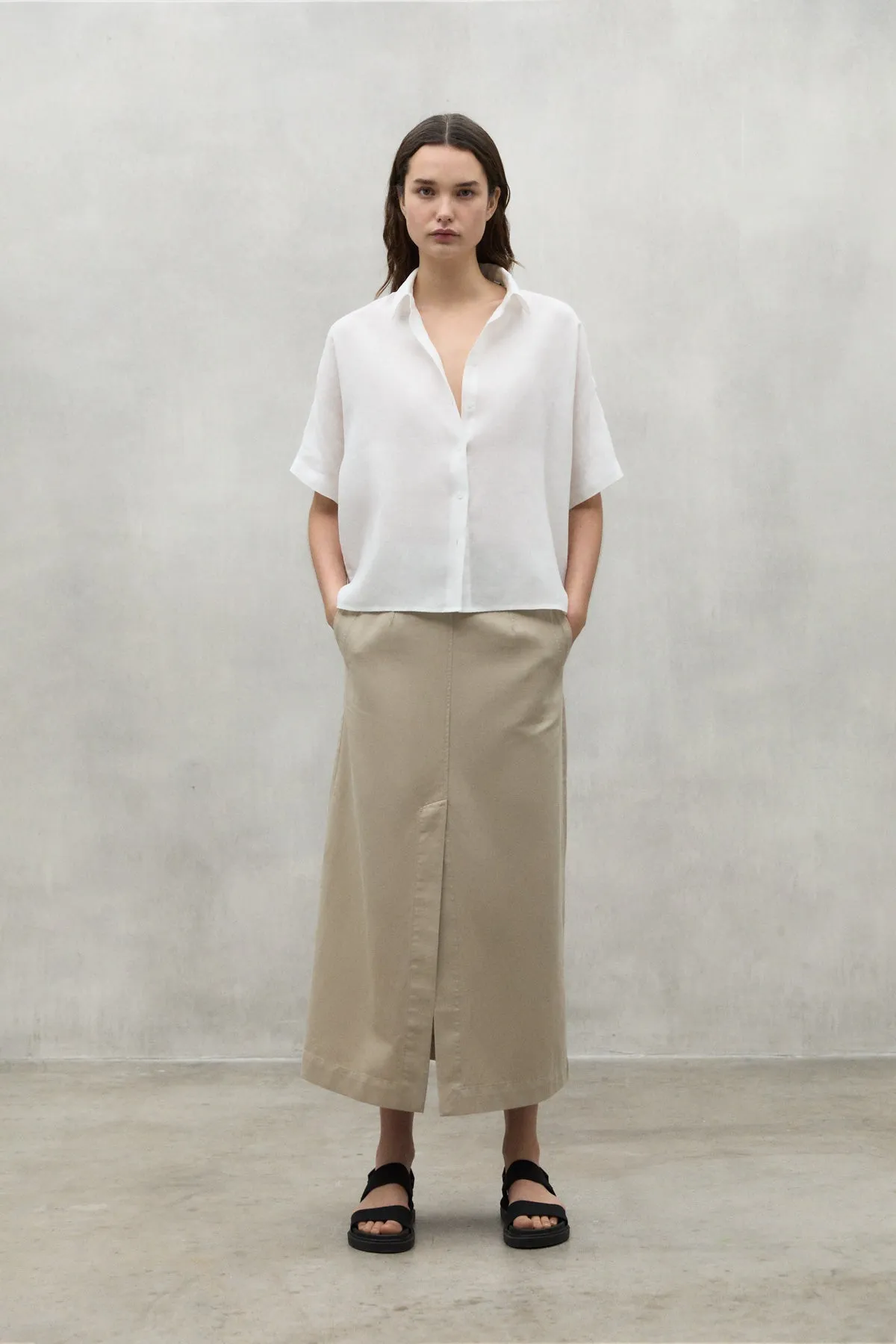 Oversize White Melania Shirt Ecoalf