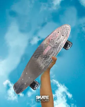 PENNYBOARD PATINETA COMPLETA MINI CRUISIER BLAZER PLATA METALICA