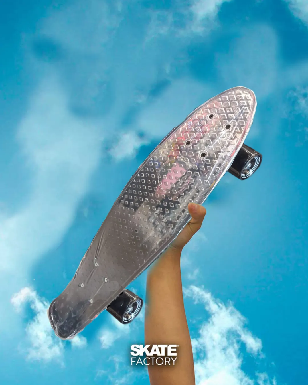 PENNYBOARD PATINETA COMPLETA MINI CRUISIER BLAZER PLATA METALICA