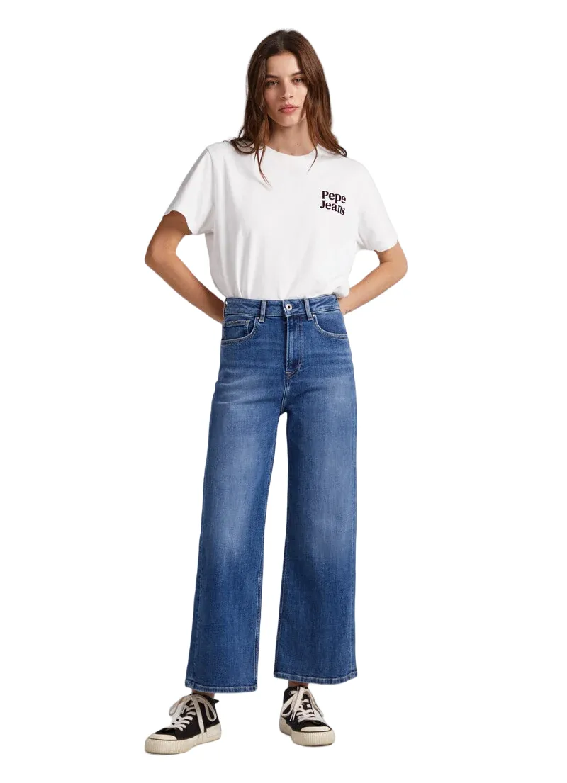 Pepe Jeans pantalone largo Lexa Sky High PL204162CS58 blu