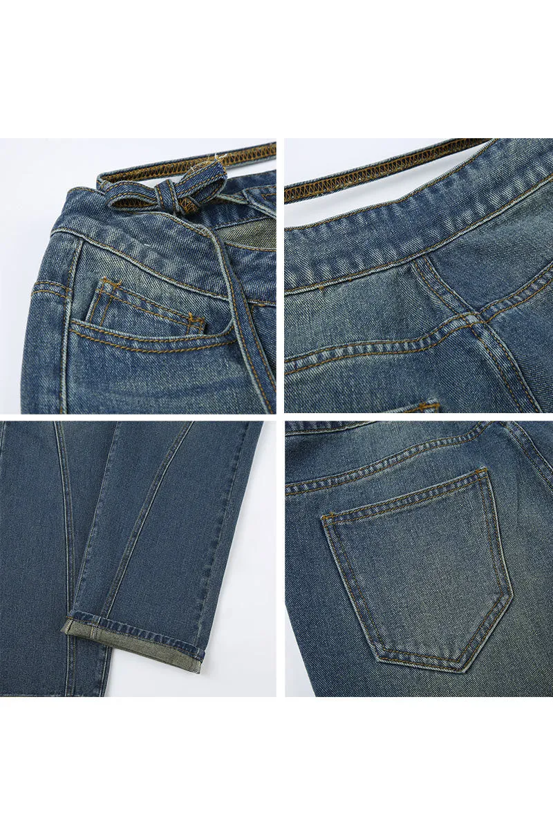 PK0711 Retro Denim Long Jeans