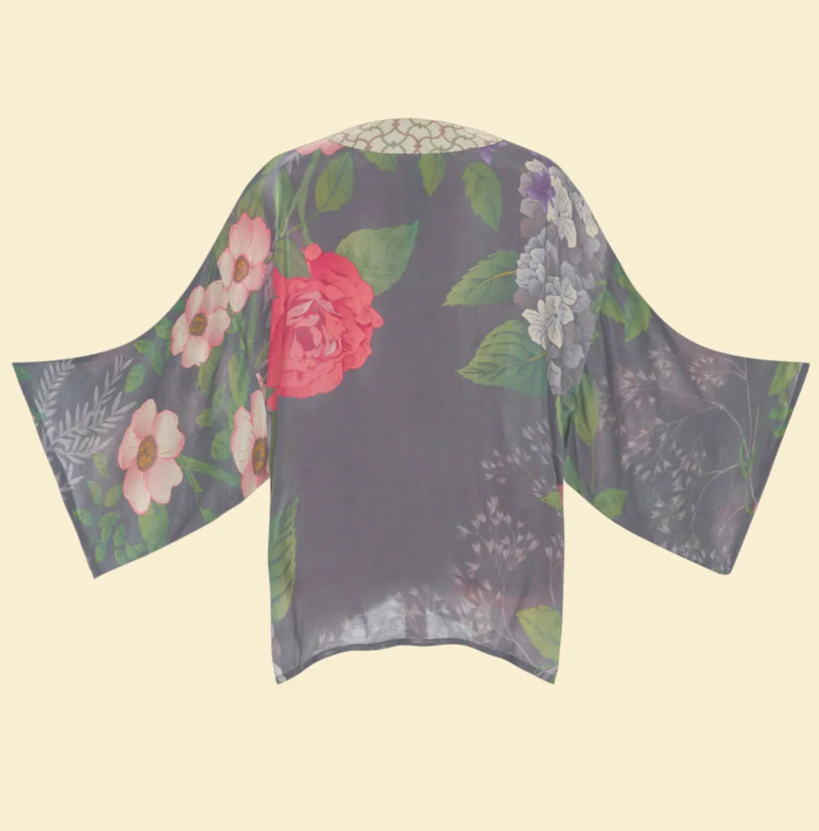 Powder Hedgerow Kimono Jacket - Pewter