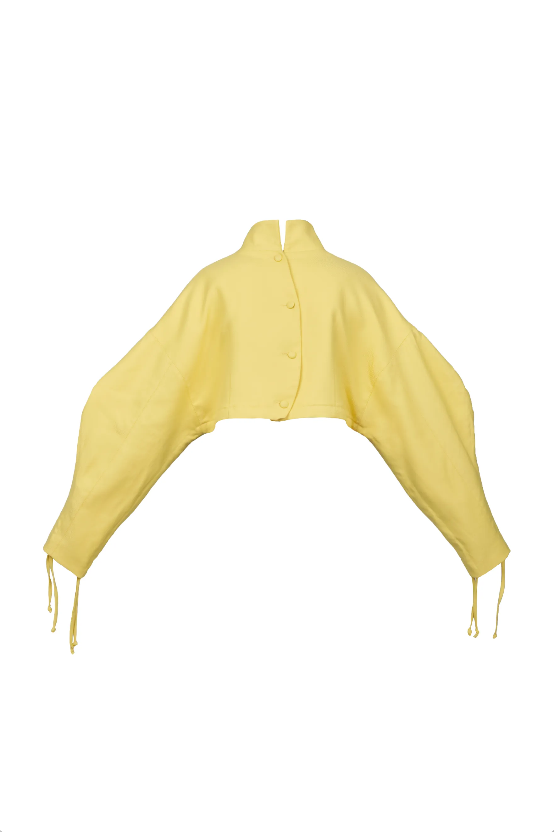 Puff Sleeve Cropped Suit Jacket