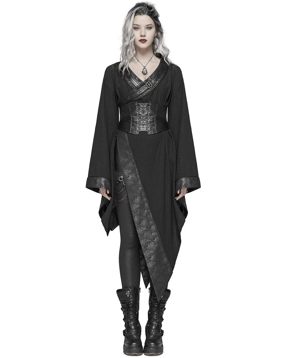 Punk Rave Amaterasu Womens Gothic Asymmetric Kimono Dress