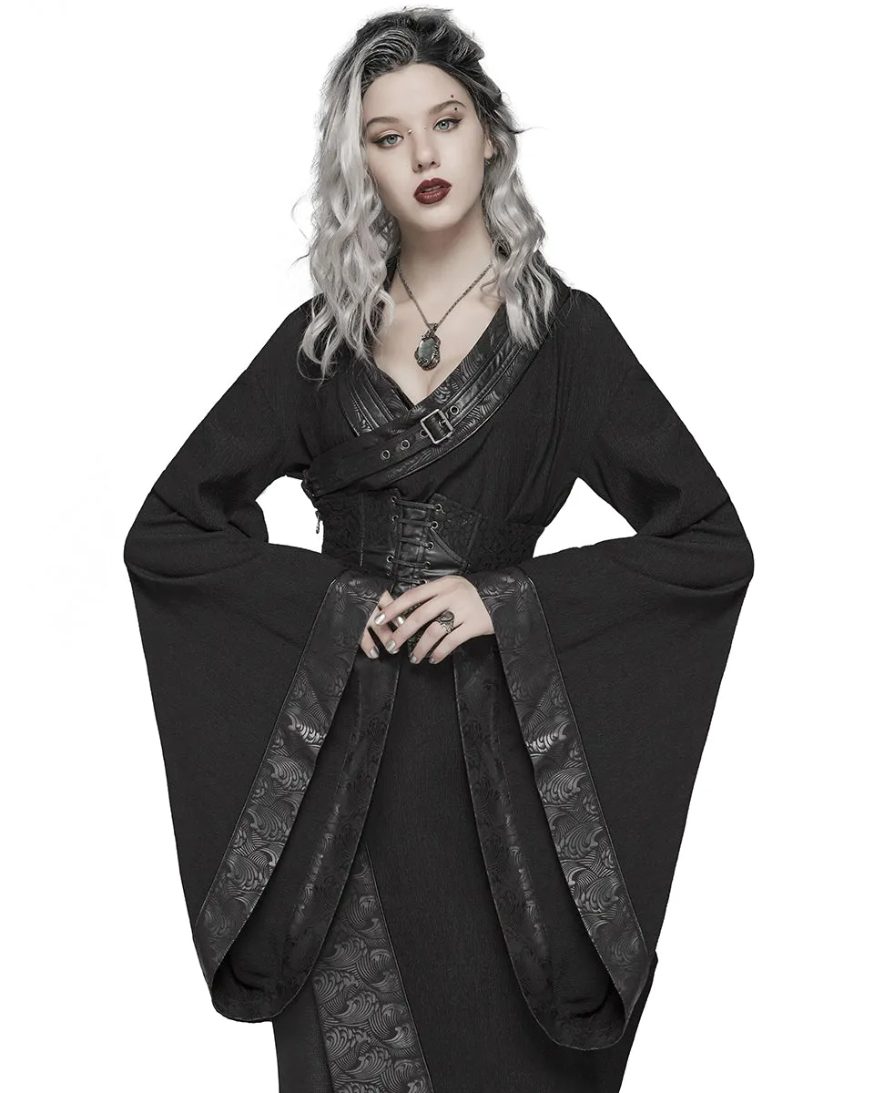 Punk Rave Amaterasu Womens Gothic Asymmetric Kimono Dress