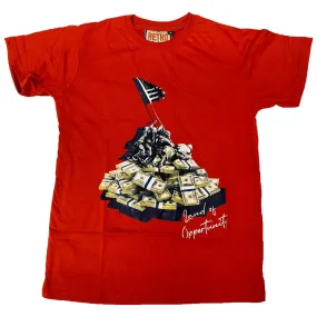 Retro Label Land of Opportunity Shirt (Red)