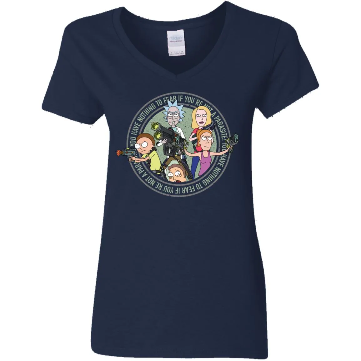 Rick And Morty And The Smith Family Women V-Neck T-Shirt