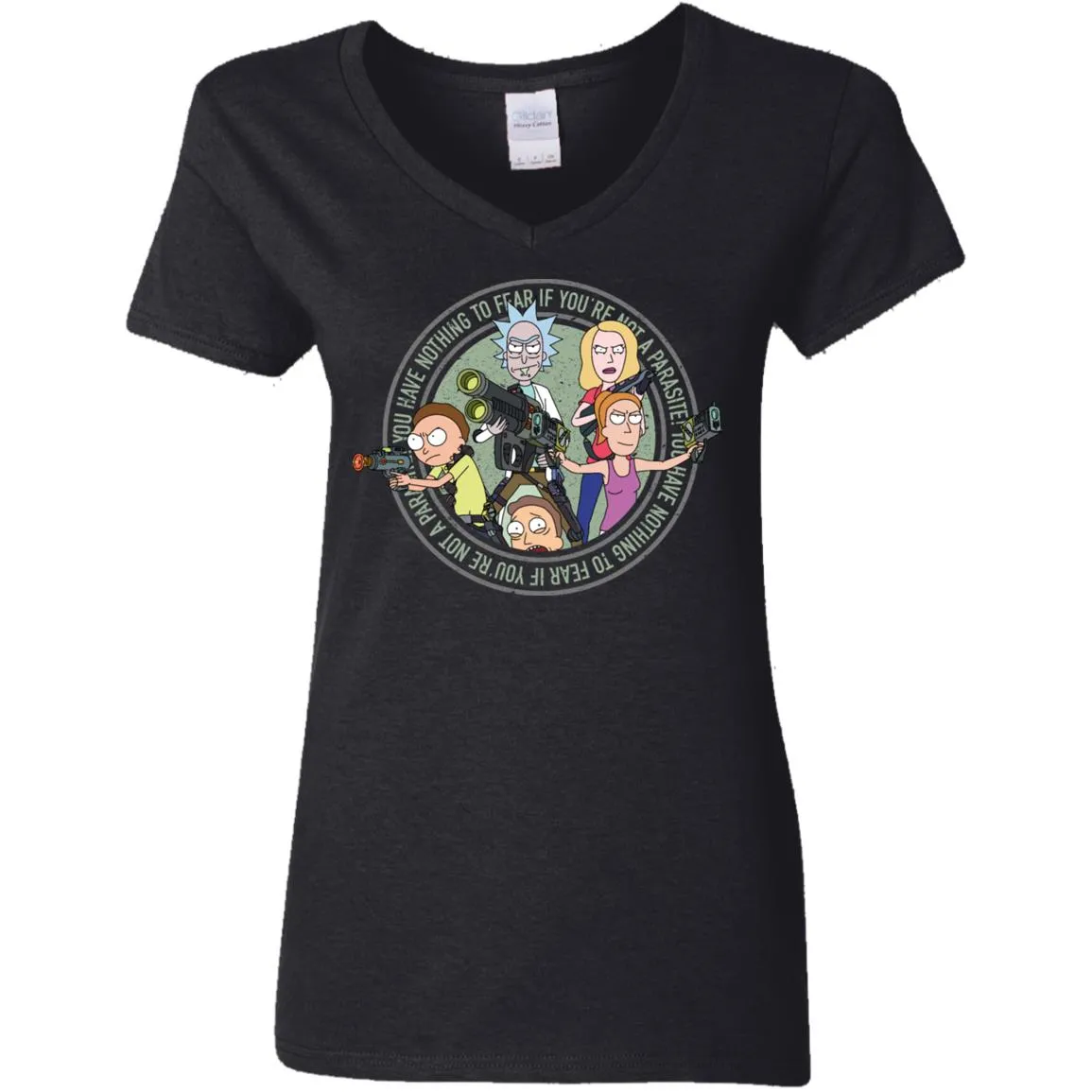 Rick And Morty And The Smith Family Women V-Neck T-Shirt
