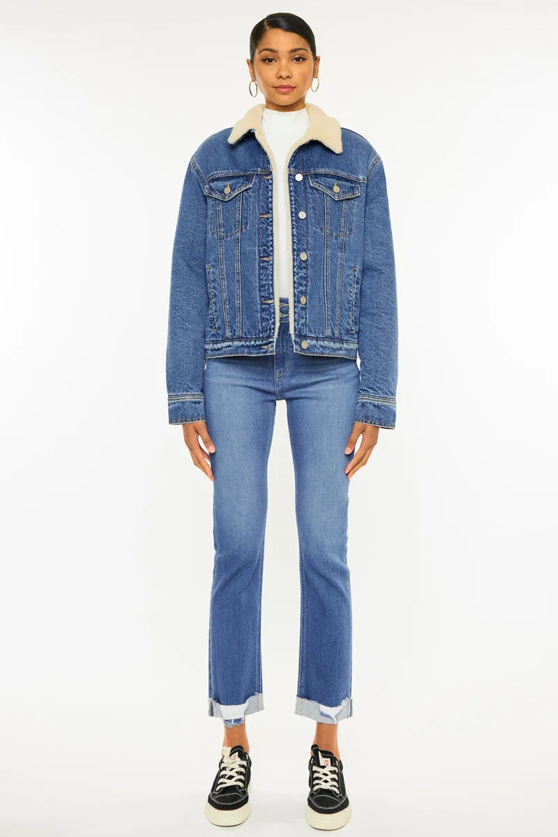 Rosalia  Cropped Sherpa Jacket