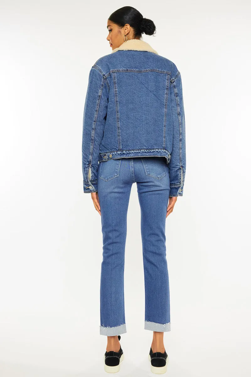 Rosalia  Cropped Sherpa Jacket